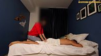 หนังเอ็กส์ไทยแนวนวด Massage Room ซื้อบริการหมอนวดไทยในห้องนวด เปิดควยให้อมแล้วชวนเย็ดต่อ ซอยหีไปฟาดตูดไป